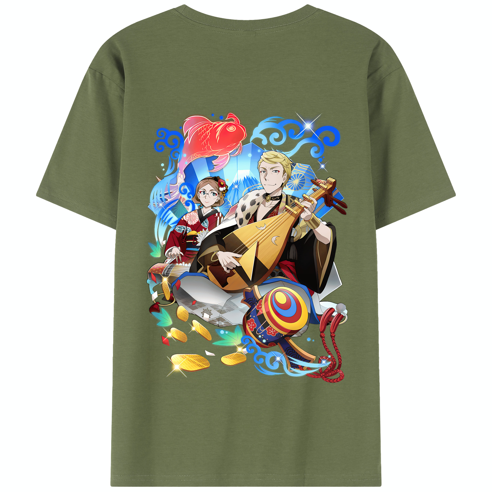 （画像用） 文豪ストレイドッグス Bungo Stray Dogs 綿100％半袖Tシャツ（背面プリント）